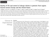 Quality of life and control of allergic rhinitis in patients from regions beyond western Europe and the United States