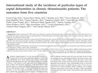 International study of the incidence of particular types of septal deformities in chronic rhinosinusitis patients: The outcomes from five countries